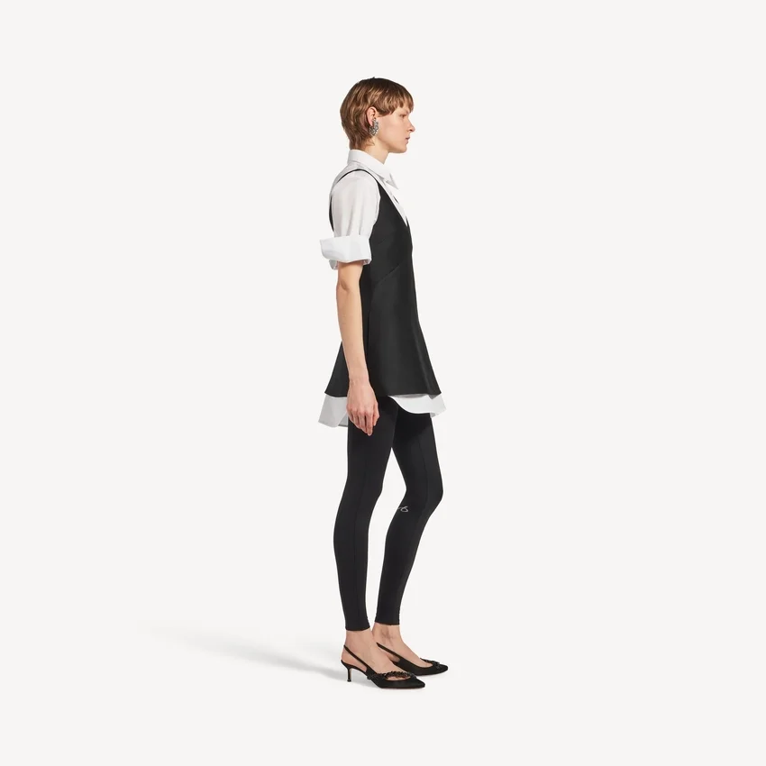 Vestido camisero híbrido para mujer en negro Vestido camisero híbrido para mujer en negro