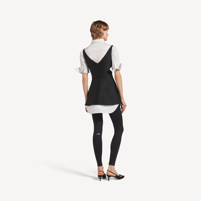 Vestido camisero híbrido para mujer en negro Vestido camisero híbrido para mujer en negro