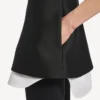 Vestido camisero híbrido para mujer en negro Vestido camisero híbrido para mujer en negro