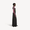 Vestido de manga larga con estampado «tie dye» extremo para mujer en negro Vestido de manga larga con estampado «tie dye» extremo para mujer en negro