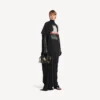 Vestido largo drapeado «The Door» para mujer en negro Vestido largo drapeado «The Door» para mujer en negro