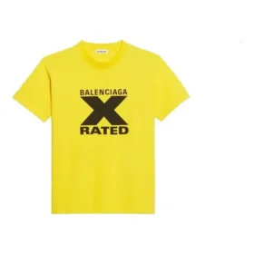 X-Rated, talla pequeña, corte ajustado, manga corta, amarillo 612964TIVA71802