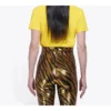 X-Rated, talla pequeña, corte ajustado, manga corta, amarillo 612964TIVA71802