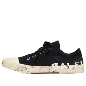 Zapatillas bajas de París «Algodón desgastado negro y goma blanca con grafitis» 688754W3RR51099