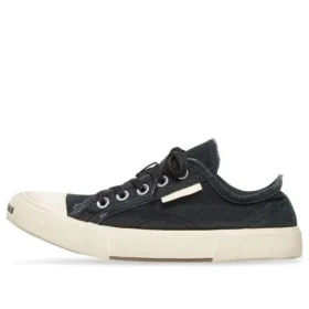 Zapatillas bajas Paris «Algodón desgastado negro y goma blanca» 688754W3RC21090