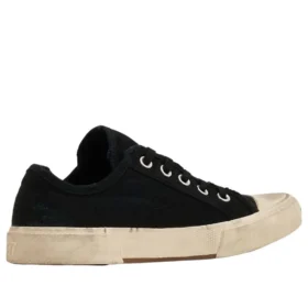 Zapatillas bajas Paris «Algodón desgastado negro y goma blanca» 688757W3RC21090