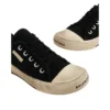 Zapatillas bajas Paris «Algodón desgastado negro y goma blanca» 688757W3RC21090
