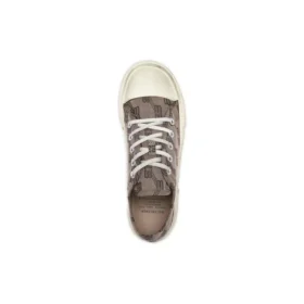 Zapatillas bajas Paris «Tan Allover Logo Cotton and White Rubber» 688754W3RQ22298