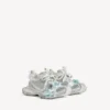 Zapatillas con cordones para mujer 3XL en color topo/blanco/azul claro