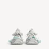 Zapatillas con cordones para mujer 3XL en color topo/blanco/azul claro