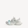 Zapatillas con cordones para mujer 3XL en color topo/blanco/azul claro