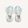 Zapatillas con cordones para mujer 3XL en color topo/blanco/azul claro