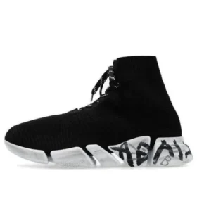 Zapatillas con cordones Speed 2.0 «Tejido reciclado negro y suela blanca» 617258W2DD41091