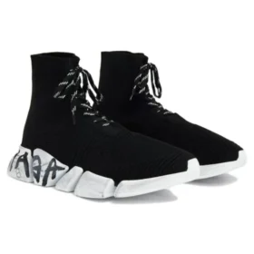 Zapatillas con cordones Speed 2.0 «Tejido reciclado negro y suela blanca» 617258W2DD41091