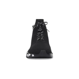 Zapatillas con cordones Speed «Tejido reciclado negro con suela con grafitis en blanco y negro» 617251W2DB71006