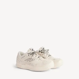Zapatillas con plataforma de ante «Hamptons» para mujer en beige/negro