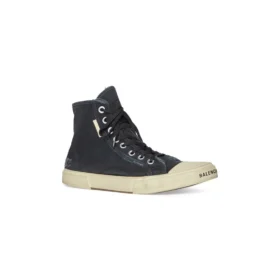 Zapatillas de caña alta Paris «Algodón desgastado negro y goma blanca» 688752W3RC11090