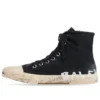 Zapatillas de caña alta Paris «Algodón desgastado negro y goma blanca con grafitis» 688752W3RR41099