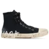 Zapatillas de caña alta Paris «Algodón desgastado negro y goma blanca con grafitis» 688752W3RR41099