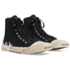 Zapatillas de caña alta Paris «Algodón desgastado negro y goma blanca con grafitis» 688752W3RR41099