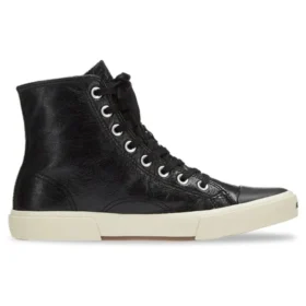Zapatillas de caña alta Paris «Cuero negro y goma blanca» 688756W3RCA1090