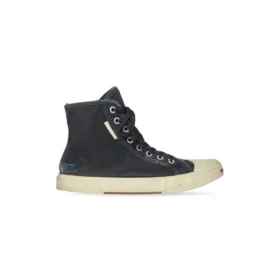 Zapatillas de caña alta Paris «Denim desgastado negro y goma blanca» 688756W3RC11090