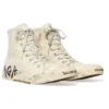 Zapatillas de caña alta «Paris Sneaker» «Algodón desgastado blanco y goma blanca con grafitis» 688752W3RR49010