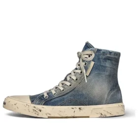 Zapatillas de caña alta «Paris Sneaker» «Blue Destroyed Denim and Rubber» 688752W3RCL4090