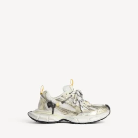 Zapatillas de hombre 3XL con dijes en blanco/amarillo/plata/negro