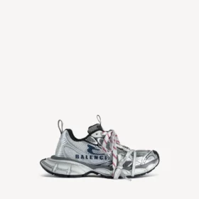 Zapatillas de hombre 3XL con logotipo dividido en blanco/azul marino/gris