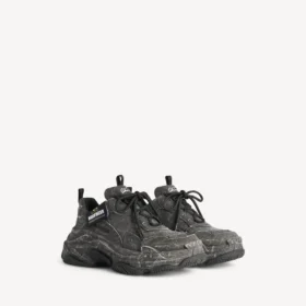 Zapatillas de lona Triple S para hombre en negro