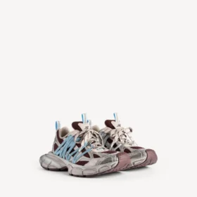 Zapatillas de mujer 3XL con diseño entrelazado en marrón/beige/azul