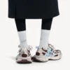 Zapatillas de mujer 3XL con diseño entrelazado en marrón/beige/azul Zapatillas de mujer 3XL con diseño entrelazado en marrón/beige/azul