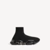Zapatillas deportivas Speed 2.0 para hombre con suela totalmente transparente y tejido de punto reciclado en negro