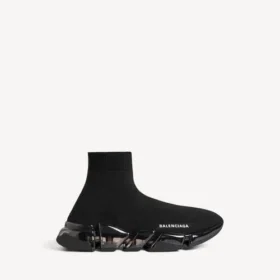Zapatillas de mujer Speed 2.0 con suela totalmente transparente y tejido de punto reciclado en negro