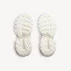 Zapatillas de track de mujer con lazo, en blanco/rosa