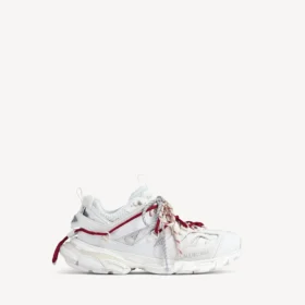 Zapatillas de trail con cordones para hombre en blanco/rojo/gris/negro