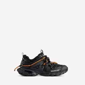 Zapatillas de trail con cordones para hombre en negro/naranja