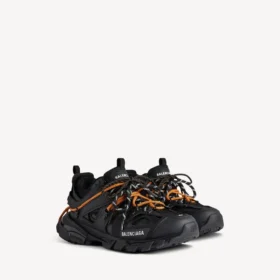 Zapatillas de trail con cordones para hombre en negro/naranja