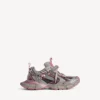 Zapatillas degradadas para mujer talla 3XL con dijes en gris/rosa Zapatillas degradadas para mujer talla 3XL con dijes en gris/rosa