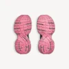 Zapatillas degradadas para mujer talla 3XL con dijes en gris/rosa Zapatillas degradadas para mujer talla 3XL con dijes en gris/rosa