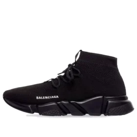 Zapatillas deportivas con cordones rápidos «Tejido reciclado negro y suela negra» 587289W2DB11013