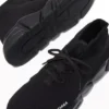 Zapatillas deportivas con cordones rápidos «Tejido reciclado negro y suela negra» 587289W2DB11013