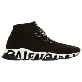 Zapatillas deportivas con cordones Speed «Tejido reciclado negro con suela negra con grafitis» 621611W05GE1015