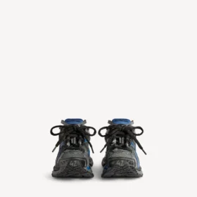 Zapatillas deportivas de malla degradada para hombre en negro/azul/gris