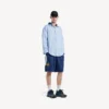 Zapatillas deportivas de malla degradada para hombre en negro/azul/gris Zapatillas deportivas de malla degradada para hombre en negro/azul/gris