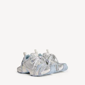 Zapatillas deportivas de mujer 3XL con cordones «Extreme» y logotipo en blanco/blanco roto/azul claro