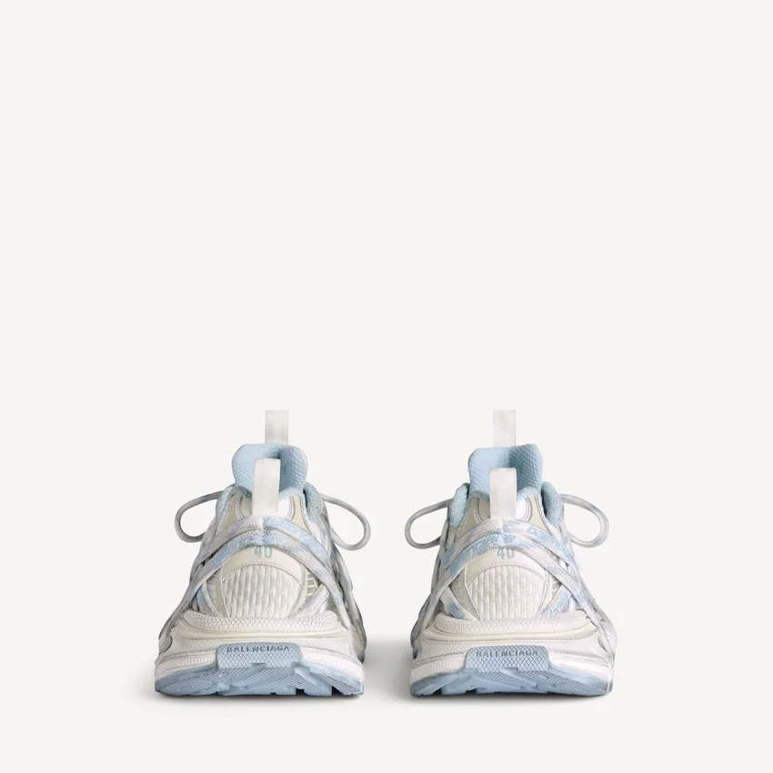 Zapatillas deportivas de mujer 3XL con cordones «Extreme» y logotipo en blanco/blanco roto/azul claro Zapatillas deportivas de mujer 3XL con cordones «Extreme» y logotipo en blanco/blanco roto/azul claro