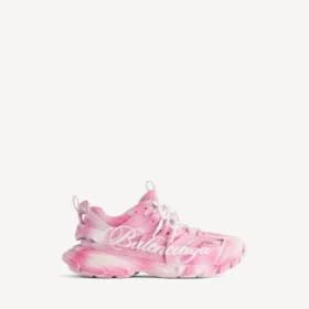 Zapatillas deportivas de mujer con logotipo estampado en rosa/blanco