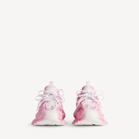Zapatillas deportivas de mujer con logotipo estampado en rosa/blanco